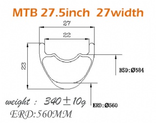 CBR 27.5inch mtb rims 27width  clincher tubeless