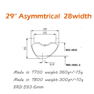 CBR 28mm Width Carbon Fiber 29