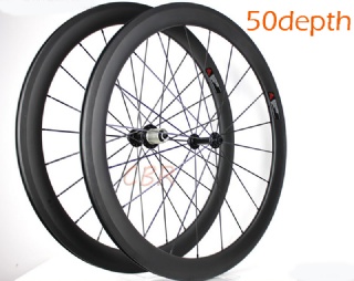 Wholesale  customization  50depth carbon wheels clincher and tubeless