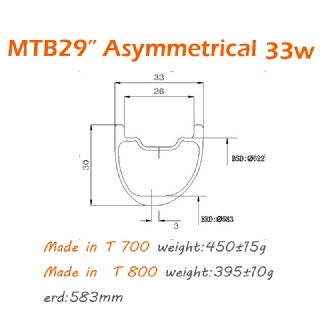 CBR 33mm Width Carbon Fiber 29